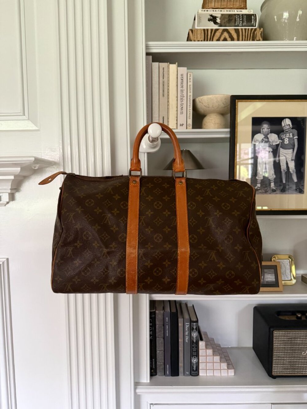 LOUIS VUITTON Keepall 45 Monogram Travel Satchel Duffel Bag Vintage - Picture 3 of 13